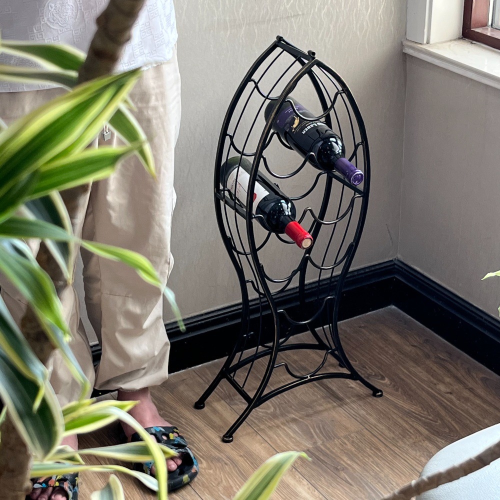 Ретро креативная полка для красного вина, интерьерная мебель, кованый железный напольный винный шкаф на 9 бутылок, оптовая продажа