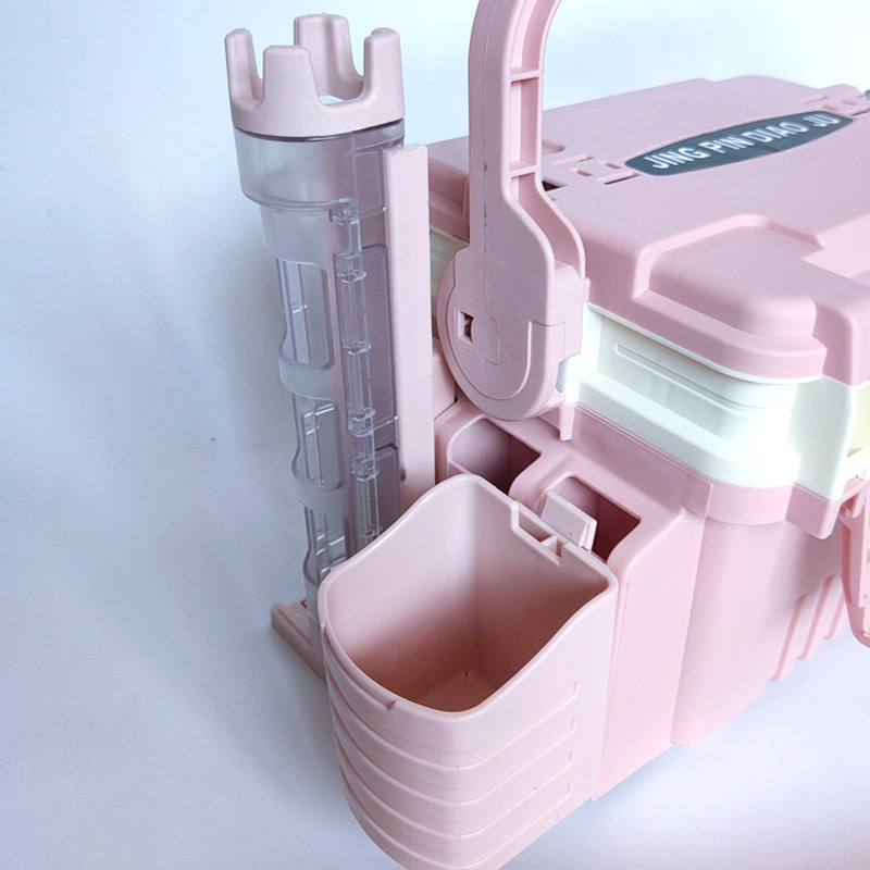 Cross-border Luya fishing box suitcase fishing supplies with lock can hang pole device cup holder fishing gear storage box can sit