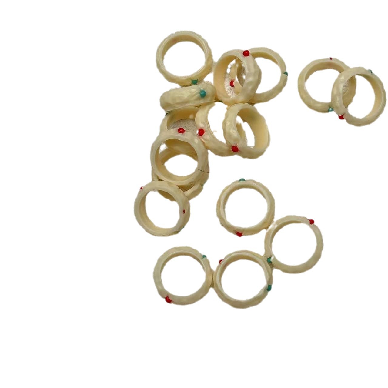 Ivory Fruit Inlaid with Duobao Sun Moon Stars Running Ring DIY Wen Play Buddha Beads Jewelry Accessories Accessories Bead Handstring Hand