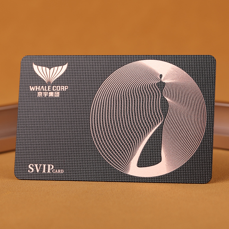 Manufacturer Supplies High-End Pvc Embossed Matte Brushed Gold and Silver Laser Big Crab Gift Points Black Gold Vip Cards