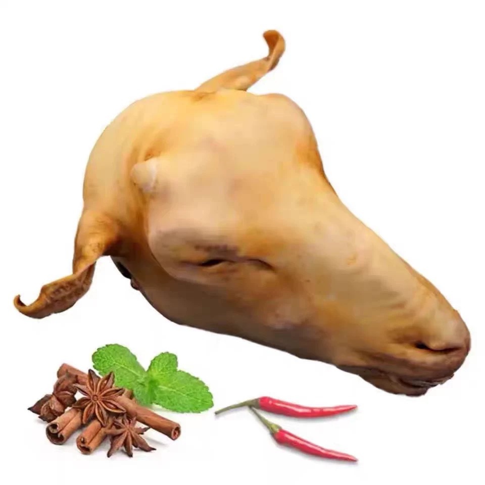 Sheep head fresh frozen whole box stall with whole fresh leather sheep head halal fire water back sheep head wholesale