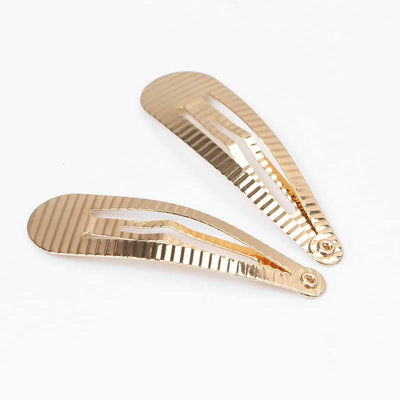 Korean Style New Ins Style Metal bb Clip Golden Bump Hair Clip All-match Simple Side Clip Internet Celebrity Bangs Clip