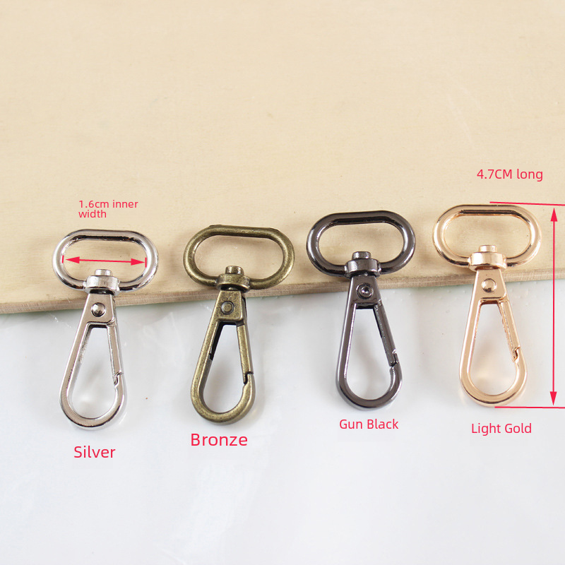 Egg Tail Buckle for Bags, Dog Buckle for Bags, Hook Buckle for Bags, Hardware Accessories for Bags, Women's Bag Pendant, Alloy Round Egg Tail Buckle