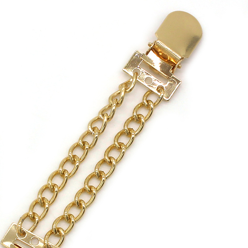 Cross-Border Fashion Sweater Clip Metal Chain Cardigan Clip Women's Anti-Exposure Shawl Button Dress Waist Tightening Accessories