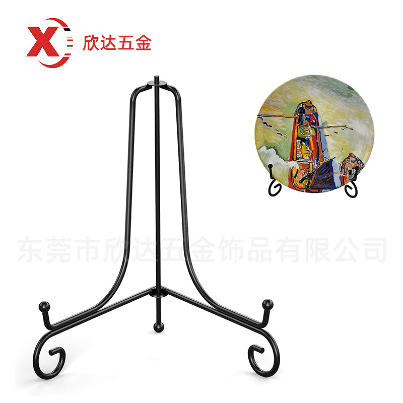 Складной штатив кованый железный держатель европейский простой металлический орнамент для подставки для чая, торта, фоторамки, тарелки