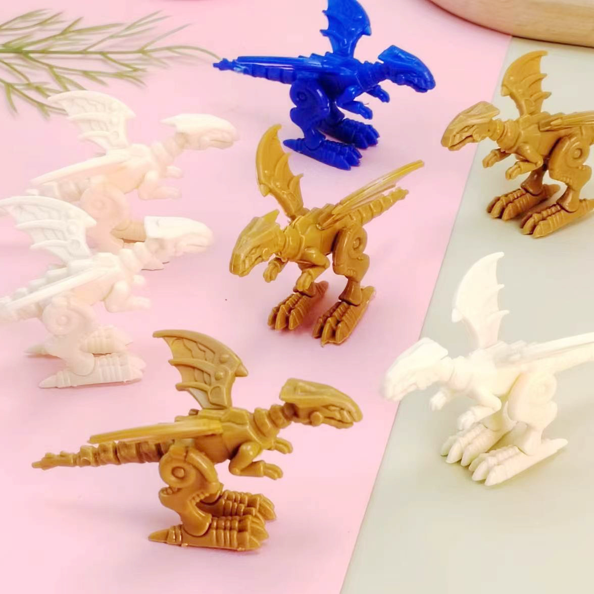 Assembled Little Flying Dragon Children's Tyrannosaurus Pterosaurus Kindergarten Educational Assembled Small Particle Building Blocks Boys Toys