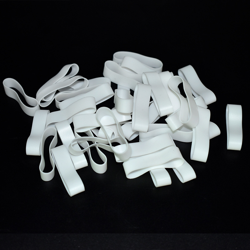 Data line silicone tie coil white rubber ring widened silicone rubber band high elastic rubber ring manufacturers in stock