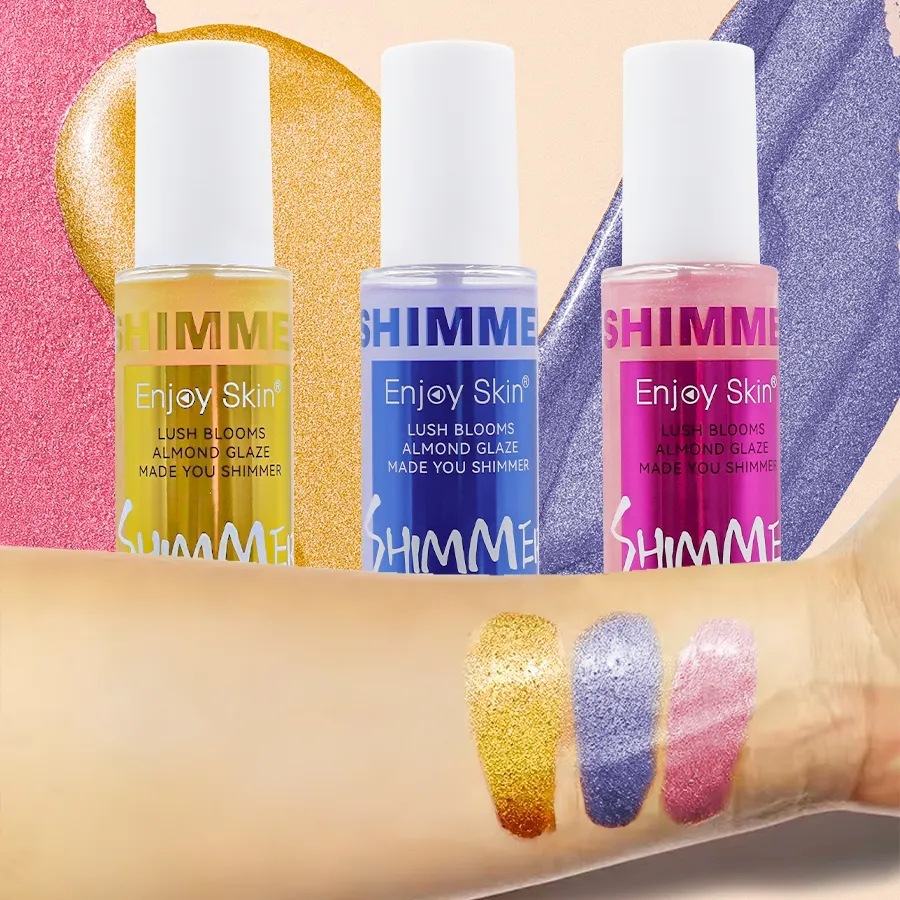 Amazon European and American Liquid Highlighter Oil Full Body Glitter Liquid Party Cross-Border Body Spray Luminous Oil Makeup Oem