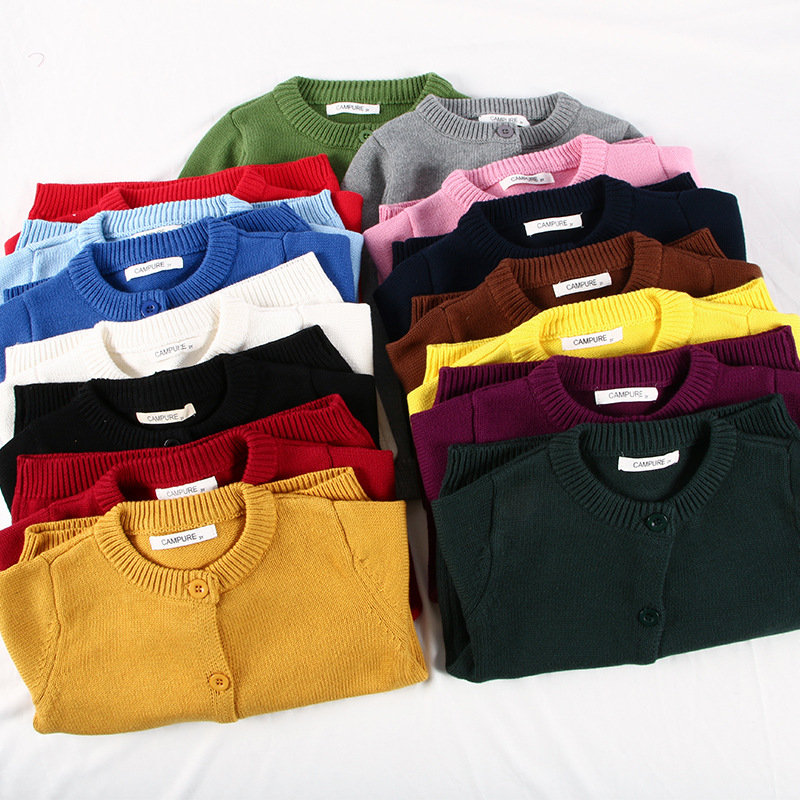 ins Sweater Children's Sweater Children's Cardigan Boys and Girls Sweater Children's Cotton Knitted Jacket