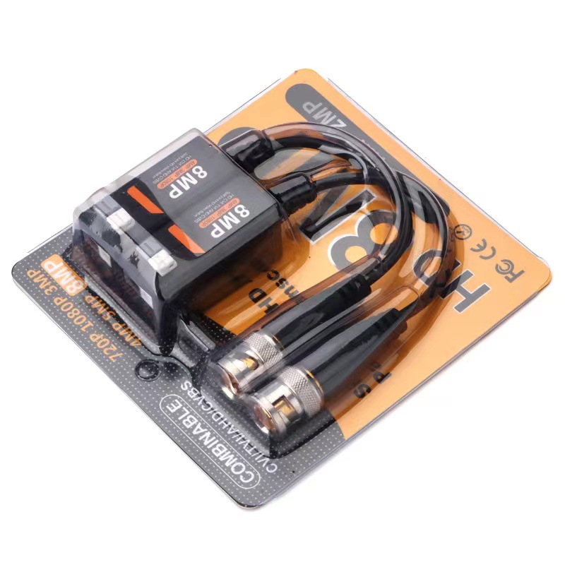 Surveillance twisted pair transmitter 8 million NVTEL brand AHD CVI TVI 8MP video transmitter Balun