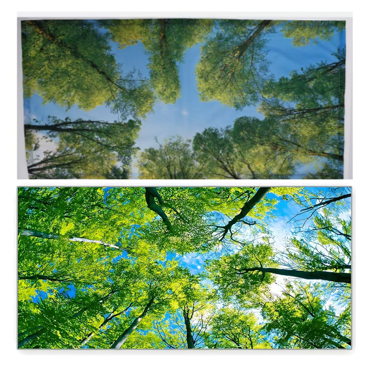 Amazon Hot Sale Anti-vertigo Flame Retardant Panel Lamp Shade Fluorescent Ceiling Lamp Shade Printed Magnetic Shade Fabric