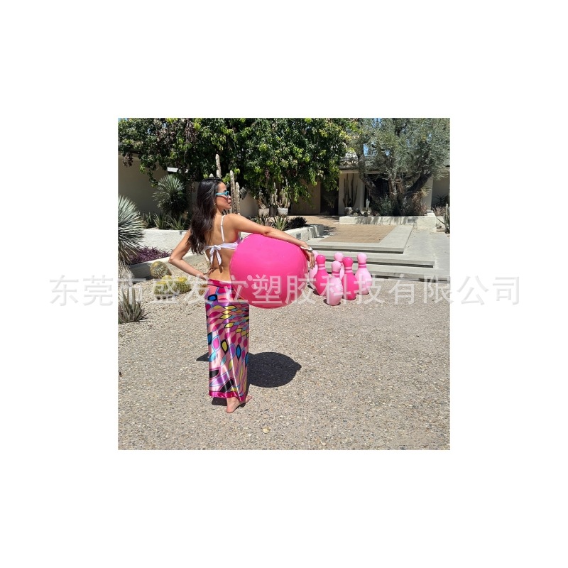 Customized Cross-Border Pvc Inflatable Bowling Set Suitable for Adult Outdoor Sports Swimming Pool Beach Fun