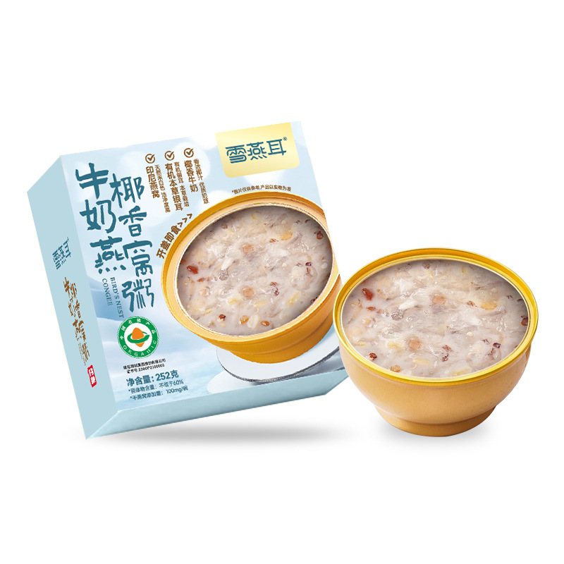 [Daily Source] Bird's Nest Porridge 250g Donkey-Hide Gelatin Bazhen Milk Coconut Juice Yam Lily Ready-To-Eat Single Bowl