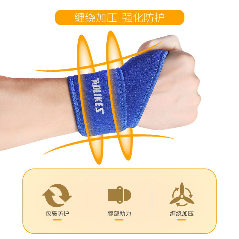 Wholesale wristband sports fitness winding wrist strap weightlifting basketball wristband bandage adjustable in stock wholesale