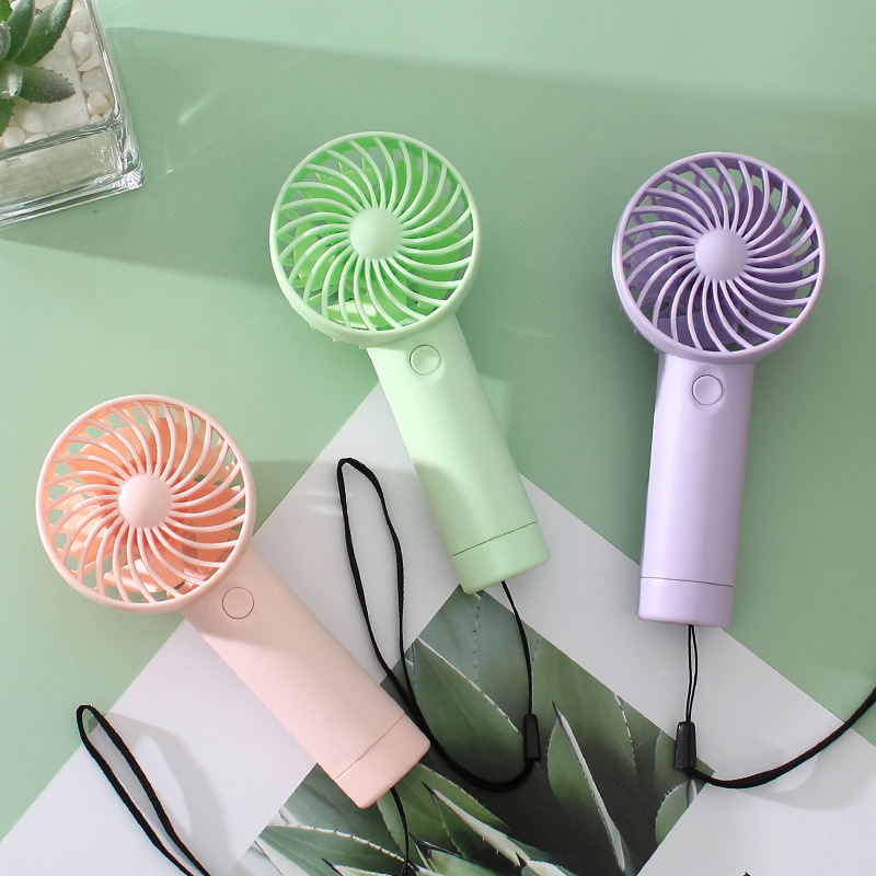 2025 New Handheld Fan Three-Speed USB Charging Portable Small Electric Fan Gift Cross-Border Export Printed Logo