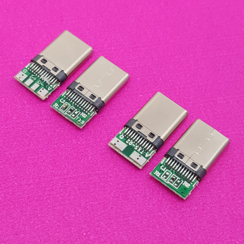 Type-C connector male data cable plug TYPEC riveting stretch fast charging terminal 16P full Pin