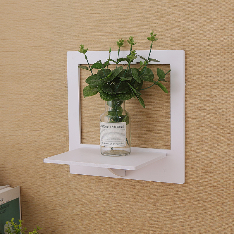 Wall Storage Rack Punch-free Living Room Wall Hanging Bedroom Wall Decorative Rack Kitchen Wall Decorative Partition Wall