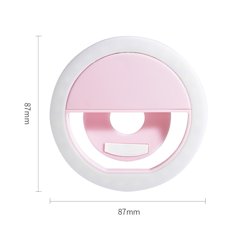 Beauty ring light mobile phone fill light RK12 clip light charging self-timer light live light three adjustable portable