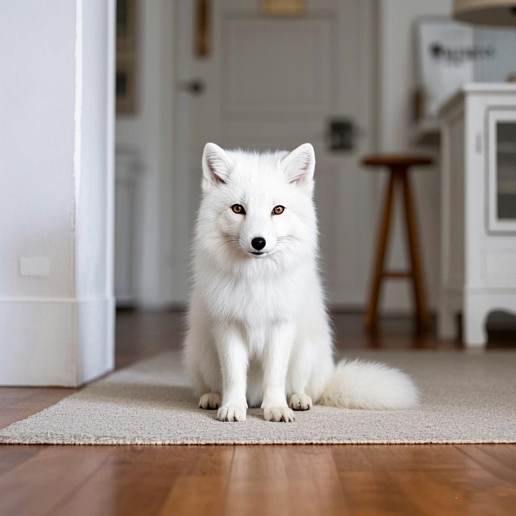 Fox Pet Cub Snow Fox Live White Fox Priced with Deposit Special Mini Small Trainable Pet