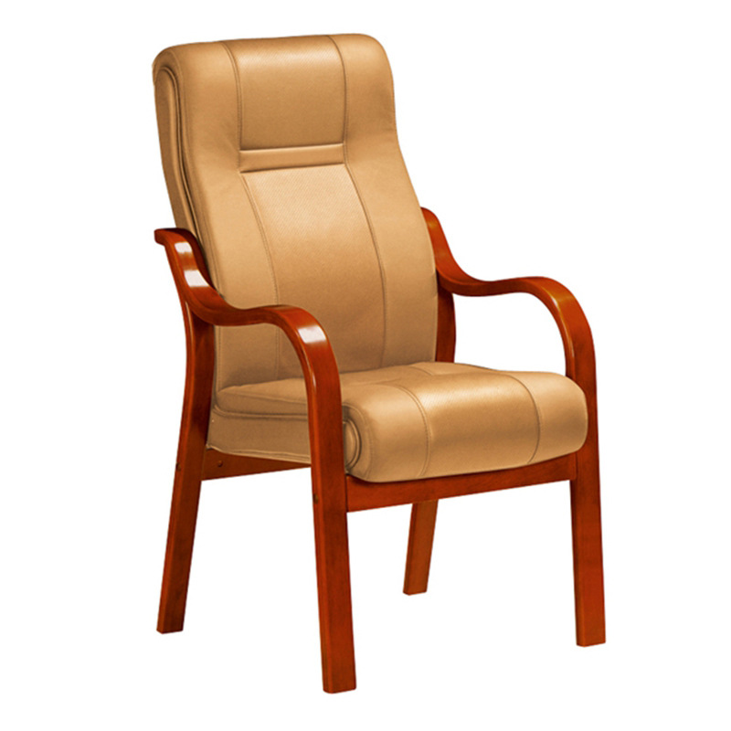 Conference Chair Cowhide Pre-Shift Chair Boss Chair Solid Wood Chess and Card Room Mahjong Chair Reception Chair Reception Training Conference Chair