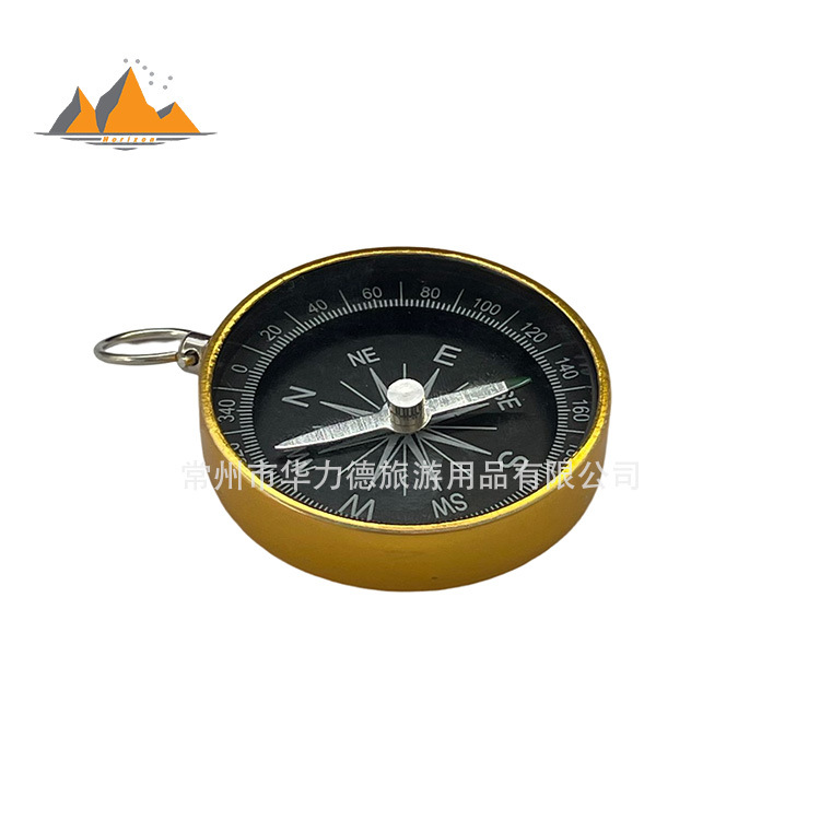 Source Factory G44 Gold Aluminum Shell Outdoor Travel Wedding Gift Teaching Compass Laser Logo Compass