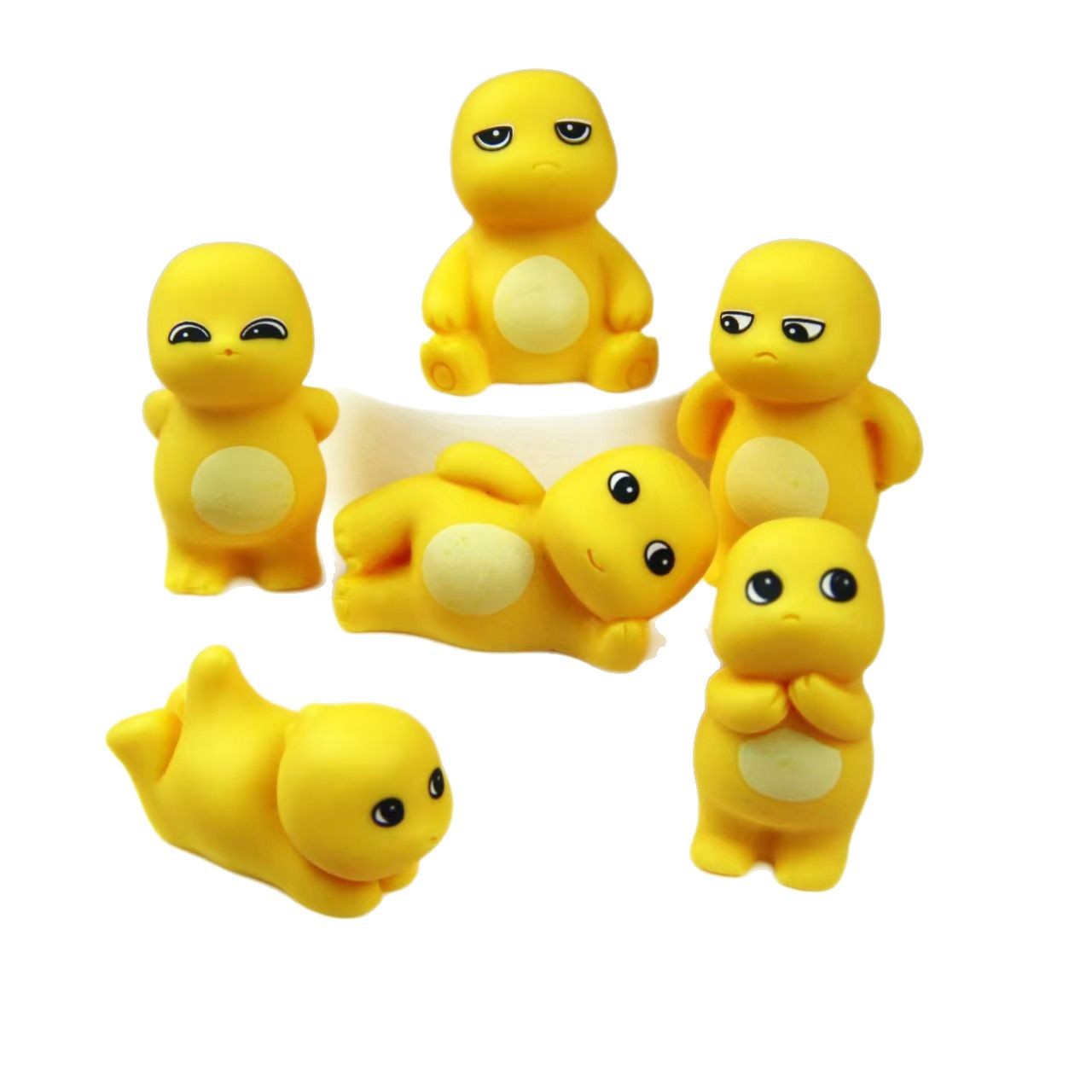 Cartoon Yellow Three-Dimensional Little Milk Dragon Ornaments Car Central Control Car Ornaments Children's Micro Landscape Toys