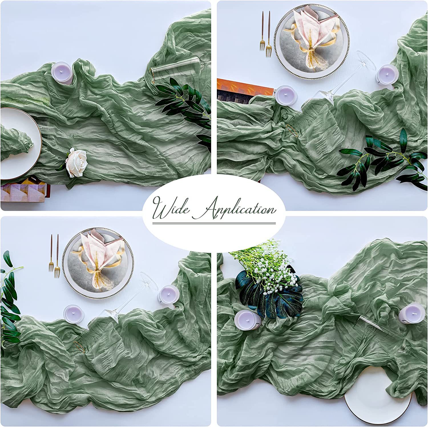 90*180cm cross-border wrinkled tablecloth tablecloth wedding birthday party party decoration gauze Bali yarn twist tablecloth