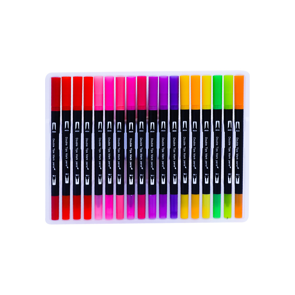 Amazon Xiyin Tm Double-Headed Watercolorful Pen Soft-Head Marker Pen Multi-Specification Kidsren's Washable Art Colorful Pen