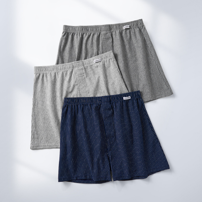 Men's Underwear, Pure Cotton, 100% Cotton, Boxer Briefs, Elastic Cotton, Casual, Can Be Worn Outside