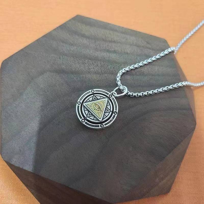 European and American Cross-border New Pendant Retro Egyptian Style Eye of God Personality Fashion Handsome Hip Hop Trendy Men's Necklace