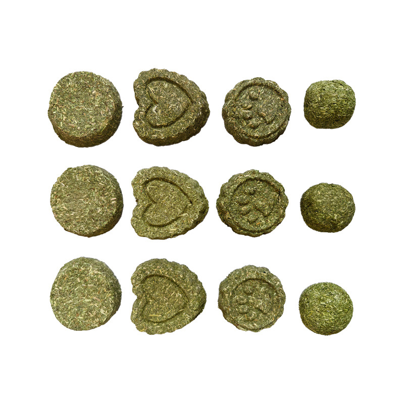 Teeth Grass Cake Timothy Alfalfa Cake Rabbit Staple Food Guinea Pig Hamster Snacks Rabbit Food Flowers and Grains Drying