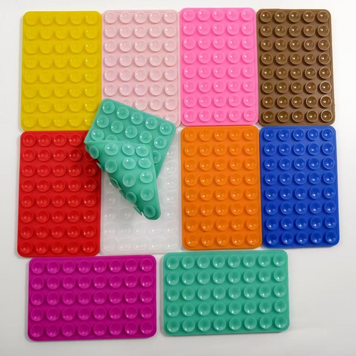 Factory Direct Supply Silicone Suction Cup Mobile Phone Suction Cup Square Suction Cup 24 Suction Cup Mobile Phone Holder Suction Cup Double-Sided Silicone