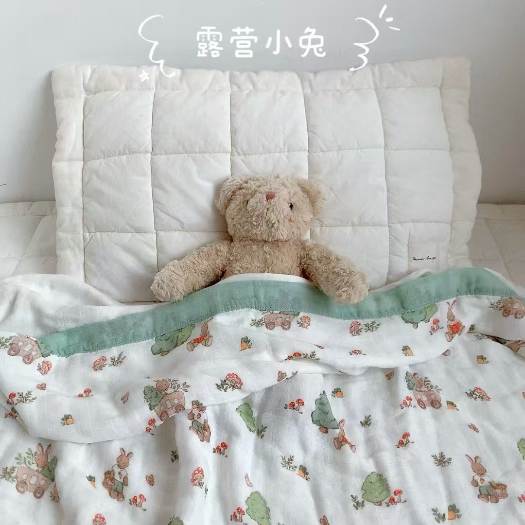 Newborn Baby Gauze Towel Class A Four-layer Bamboo Cotton Gauze Cover Blanket Bamboo Fiber Blanket Towel Bath Towel Air-conditioning Blanket