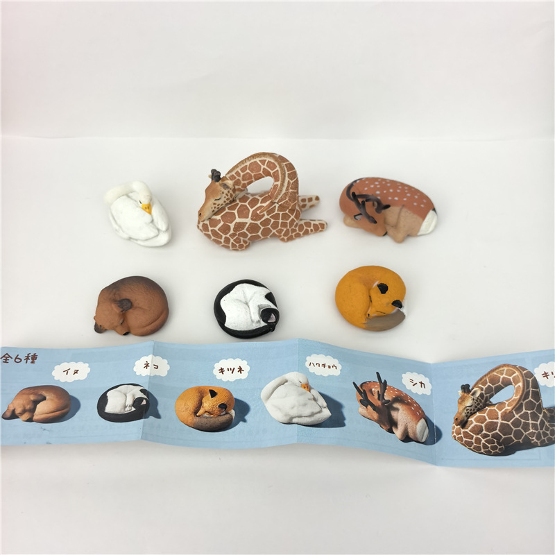 6 наборов игрушек, зоопарк с пандами, собаками, оленями, кошками и лисами, украшения для дома