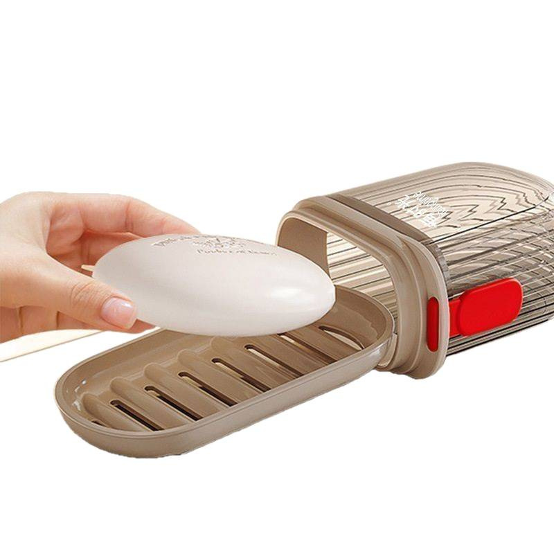 Extra Thick and High-Looking Travel Soap Box Portable Drain Soap Box with Lid for Business Trip Mini High-End Soap Storage Box