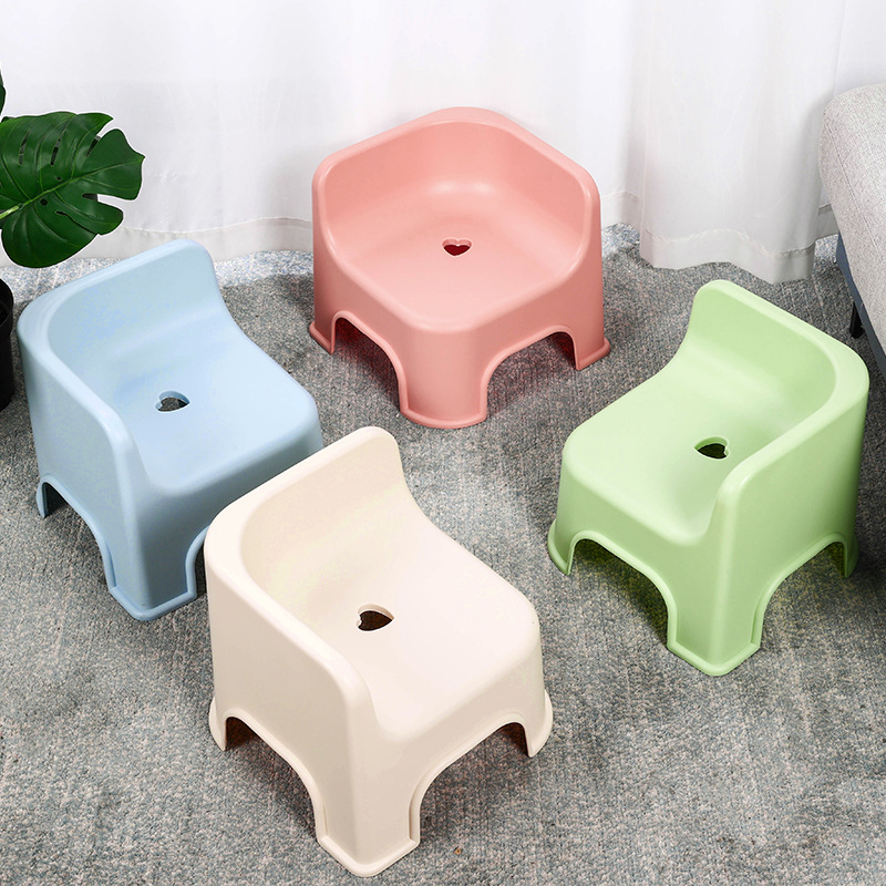 Новый стиль пластикового стула для детей с спинкой для дома, ванной, купания, обучения, нескользящий низкий стул для детей