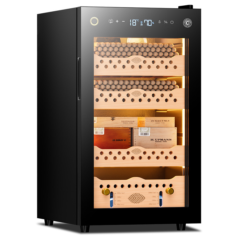 eggplant dragon CL-70C cigar cabinet cedar wood shelf frequency conversion intelligent compressor cabinet constant temperature and humidity cigar cabinet