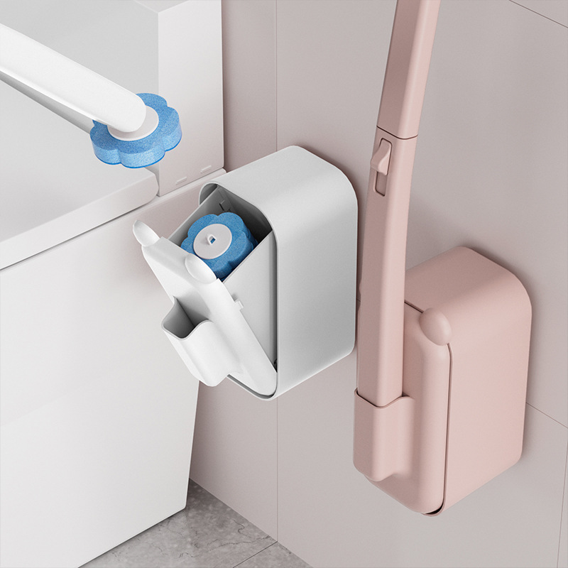 Cartoon Cat Ear Disposable Disposable Toilet Brush Household Toilet Nail-Free Wall-Mounted Disposable Toilet Brush