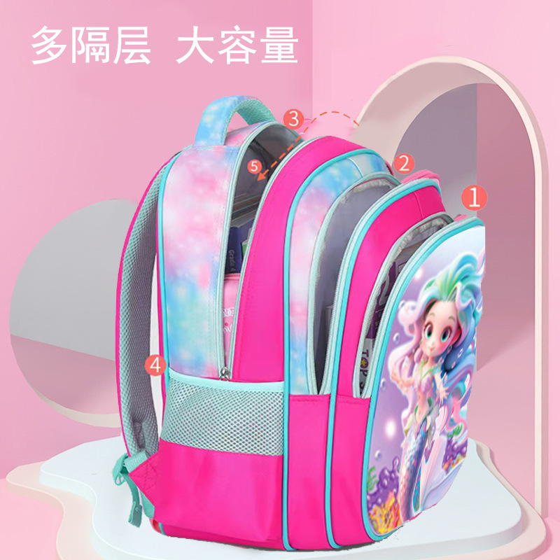 Cross-Border 3D Three-Piece Set of Primary School Students' Schoolbags, Hunter's Witch Group Hard-Shell Cartoon Large-Capacity Men's and Women's Trolley Schoolbags
