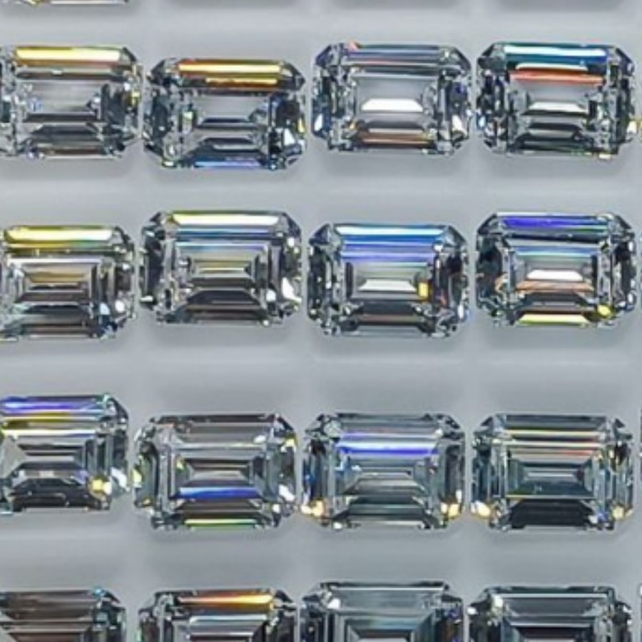 Камень без огранки из кубического циркония с прямоугольной фаской, огранка бабушки, 5Aspg, форма октагон