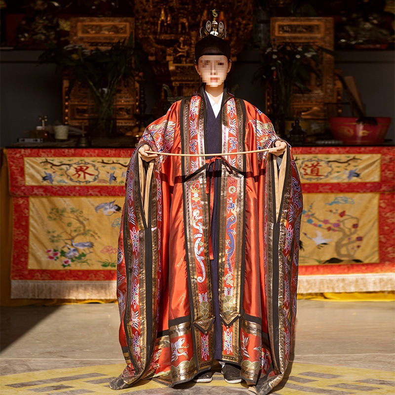 Jiangyi Qinghe Fu Taoist High-Power Robe, Taoist Robe, Class Robe, Xiating Robe, Scripture Robe, Taoist Robe