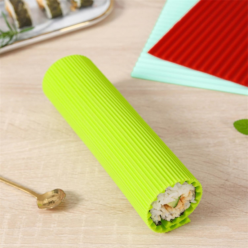 Silicone Imitation Bamboo Sushi Roll Seaweed Sushi Seaweed Rice Tool Sushi Hand Roll Mold Sushi Rice Ball