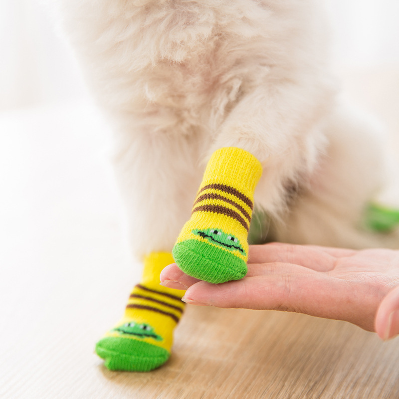 Pet socks anti-scratch cute fun cute pet foot cover high quality non-slip bottom breathable comfortable pet cat and dog socks