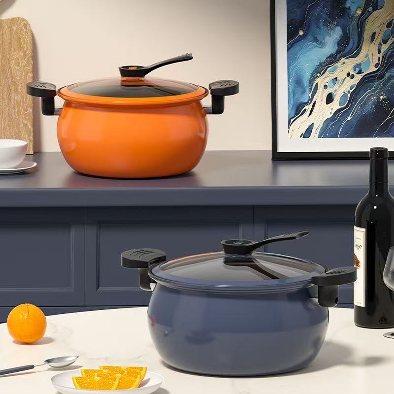 Fatman Brand Micro-Pressure Cooker, Multifunctional Pressure Cooker for Home Use, Stew Pot, Suitable for Gas and Induction Cookers, Soup Pot, Braising Pot, 8L Soup Pot