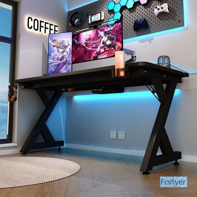 Dream Sail Gaming Desk Wooden Internet Cafe Desktop Special for Gaming Room Red Home Computer Desk Carbon Fiber Gaming Desk