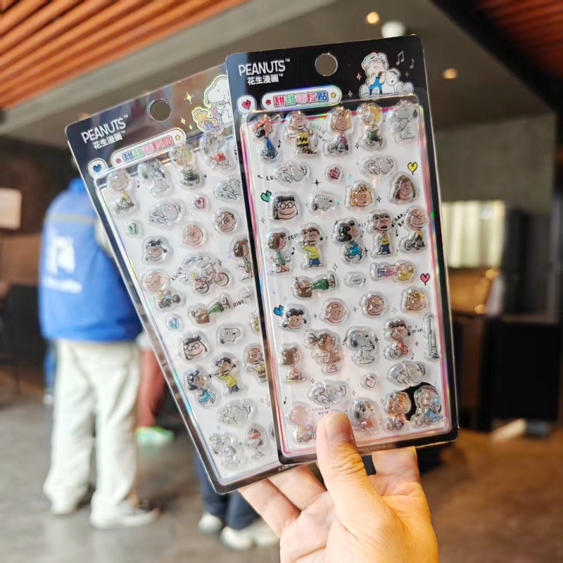 Authenticly Authorized Sanrio Cute Cartoon Melody Hellokitty Snoopy Embossed Stickers Stereo Stickers