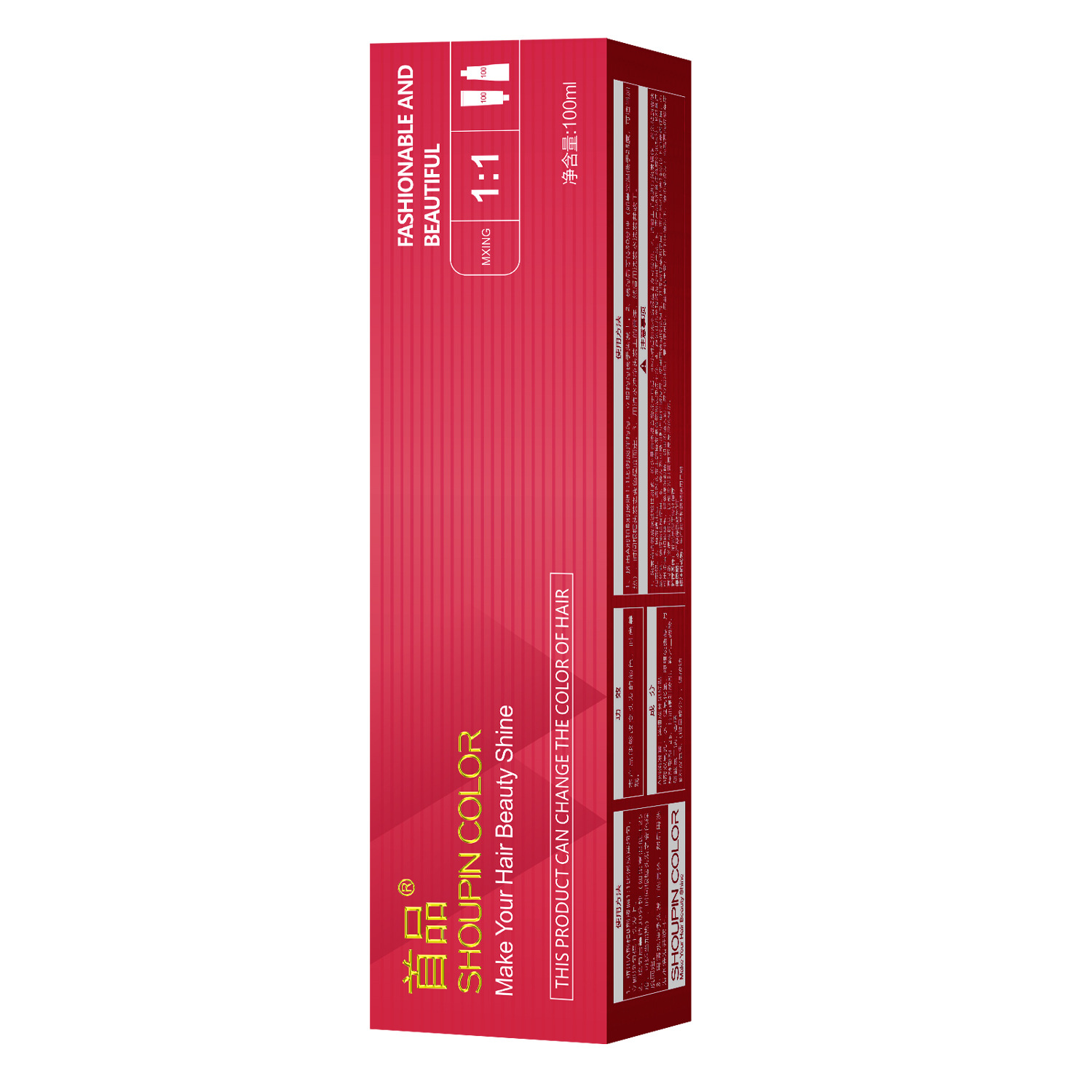 Ammonia-Free Hair Dye Cream, Single Color Cream to Cover White Hair, Multi-Stage Color, One-Step Black Tea Gray Blue Black Hair Dye