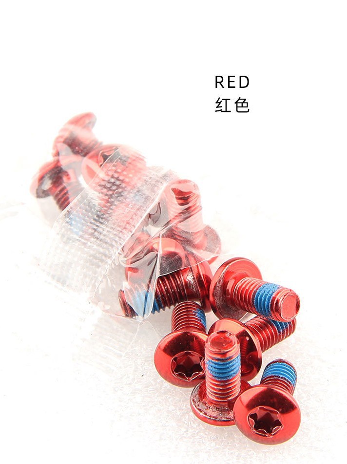 Nfox Mountain Bike Disc T25 Screw Colorful Disc Alloy Steel Disc Brake Pad Plum Blossom Screw M5X11