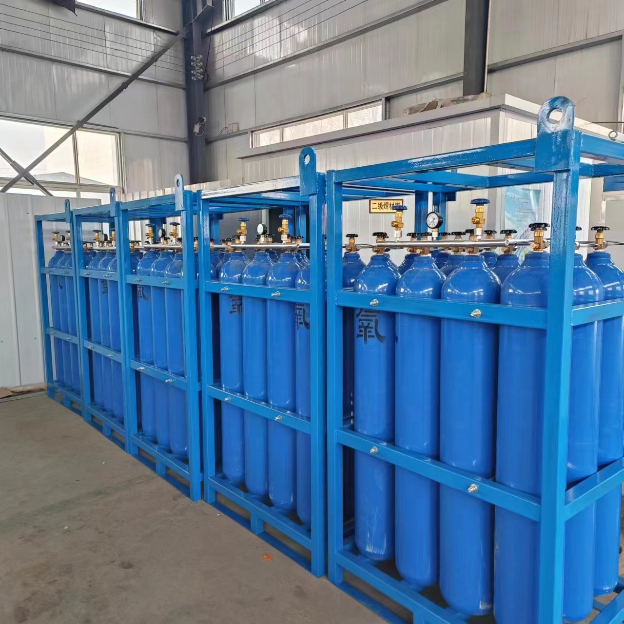 Horizontal Container Grids Carbon Dioxide Argon Hydrogen Natural Gas Helium Gas Cylinder Bundling Device