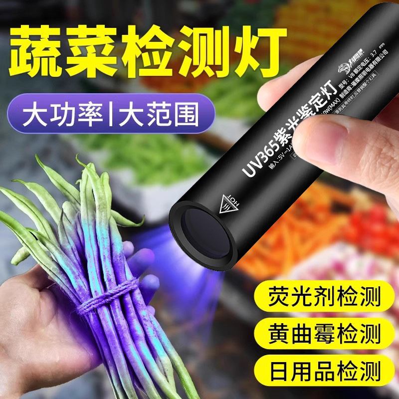 Purple Light Identification Special Vegetable Bordeaux Liquid Blue Alum Detection Pen 365Nm Flashlight Fluorescent Agent Ultraviolet